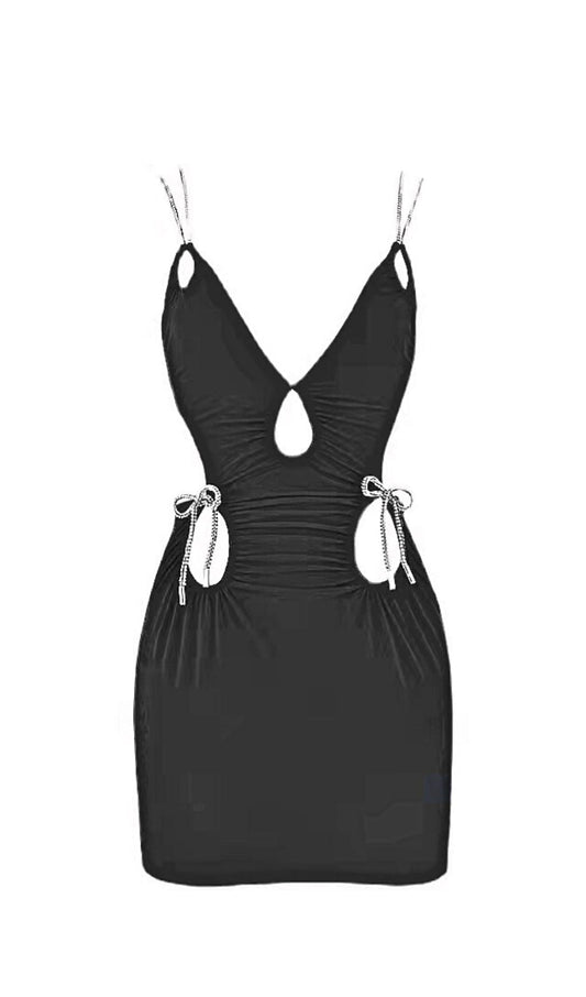 CUT OUT BODYCON MINI DRESS IN BLACK Dresses styleofcb 