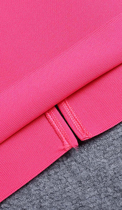 CUT-OUT STRAPPY MIDI DRESS IN PINK DRESS sis label 