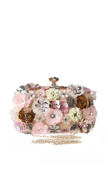 FLORAL ENBROIDERY CLUTCH - BLACK styleofcb PINK 