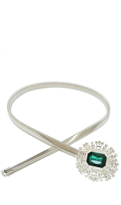GREEN GEMESTONE SPRING BELT