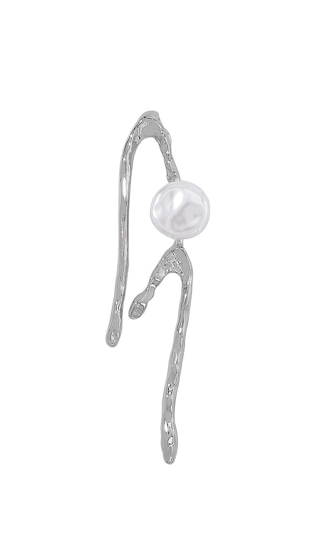 Geometric irregular pearl earrings. ohmogo 