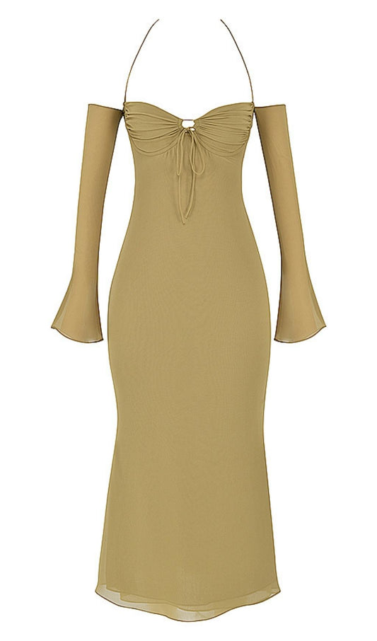HALTER MIDI DRESS IN GREEN Dresses styleofcb 