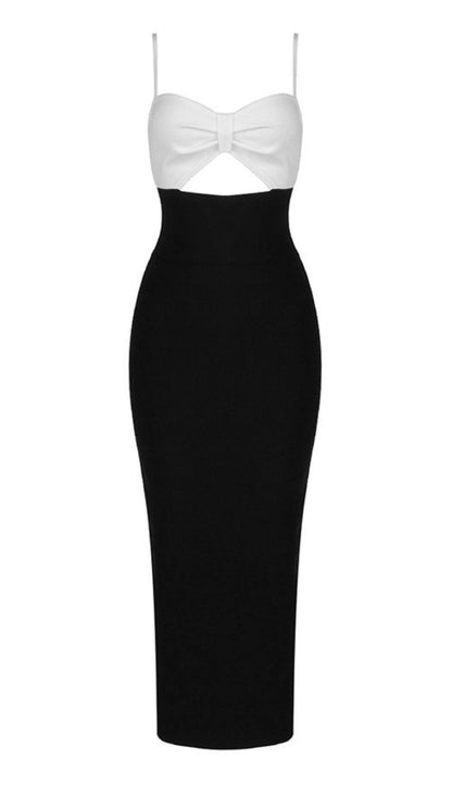 HOLLOW BANDAGE DRESS - BLUE ohmogo Mixed XS 