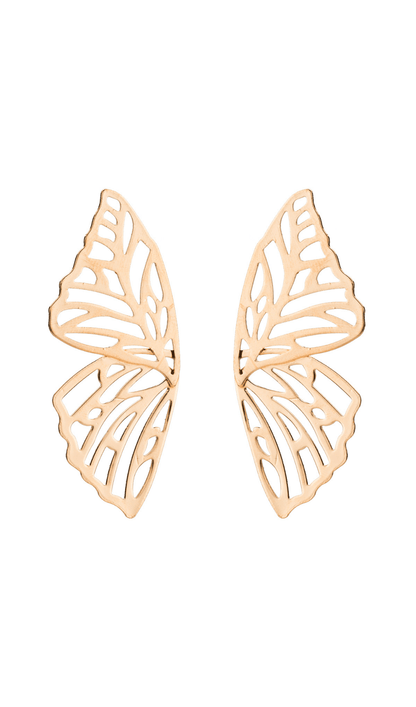 Hollow butterfly alloy earrings styleofcb GOLD 