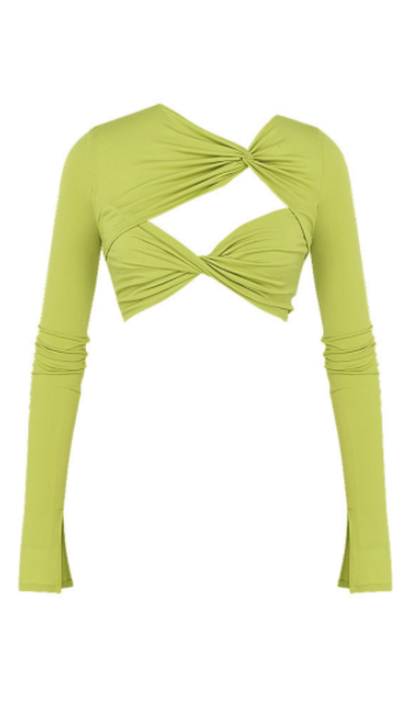 Hollow navel pleated top styleofcb 