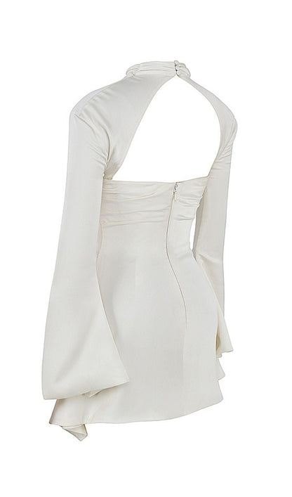 IVORY DRAPE CUT OUT MINI DRESS Dresses styleofcb 