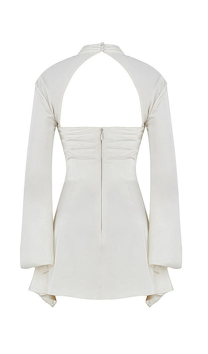 IVORY DRAPE CUT OUT MINI DRESS Dresses styleofcb 