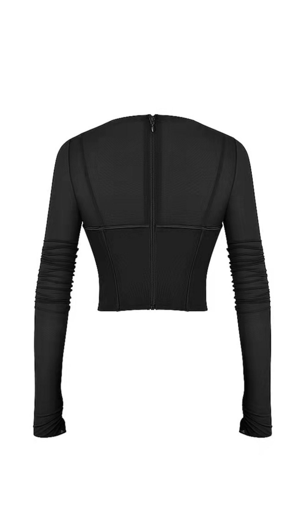 LONG SLEEVE CORSET TOP IN BLUE Shirts & Tops styleofcb 