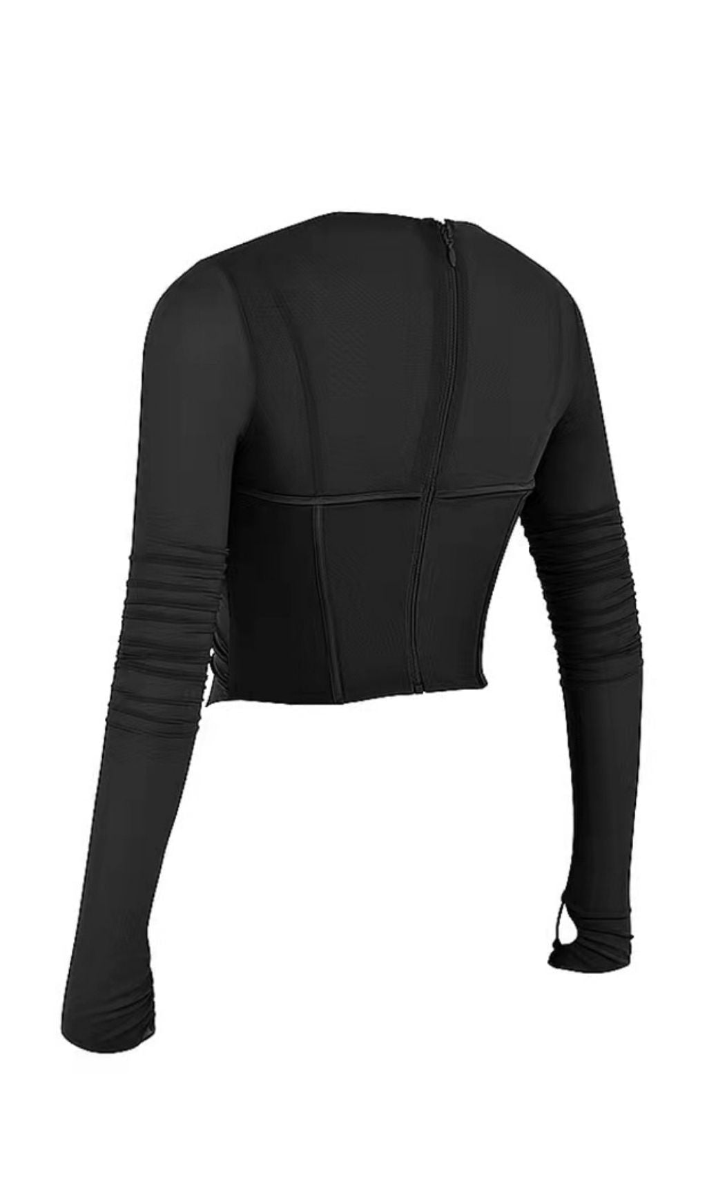 LONG SLEEVE CORSET TOP IN BLUE Shirts & Tops styleofcb 