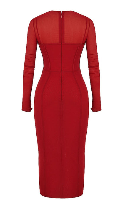 LONG SLEEVE MIDI DRESS IN BLACK Dresses styleofcb 