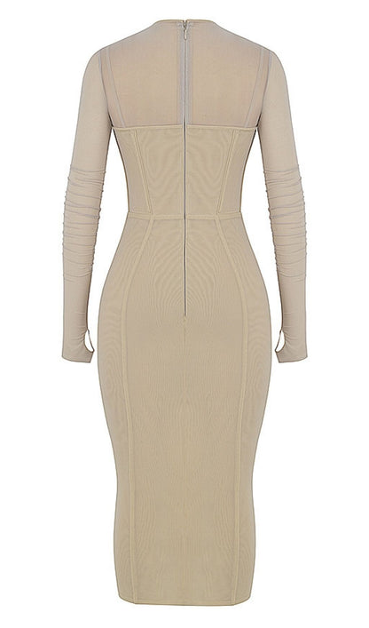 LONG SLEEVE MIDI DRESS IN BLACK Dresses styleofcb 