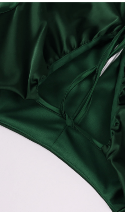 Lantern sleeve pleated two-piece suit styleofcb 
