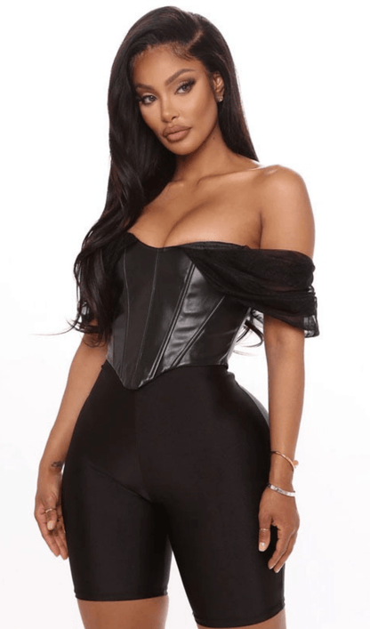 Leather slim camisole styleofcb 