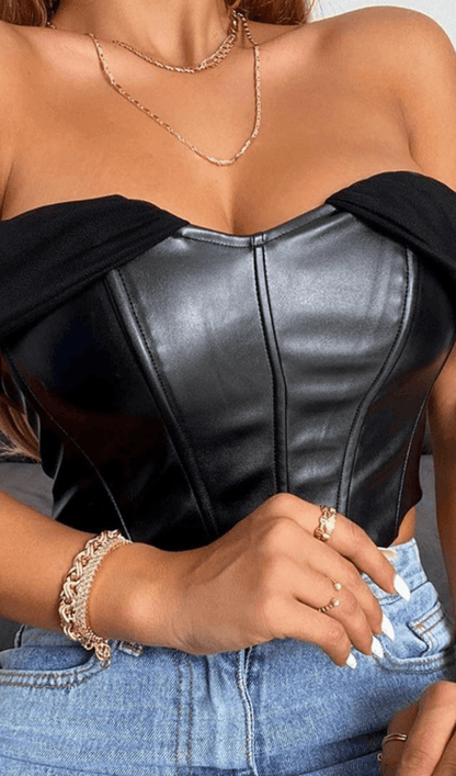 Leather slim camisole styleofcb 