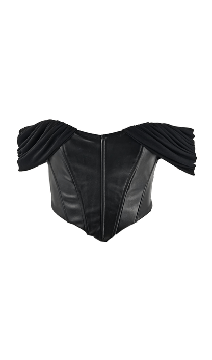 Leather slim camisole styleofcb BLACK S 