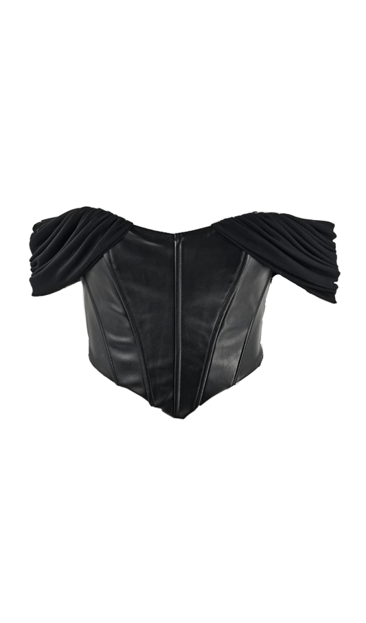 Leather slim camisole styleofcb BLACK S 