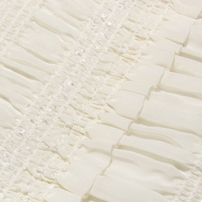 IVORY SEQUIN PLEAT MAXI DRESS styleofcb 
