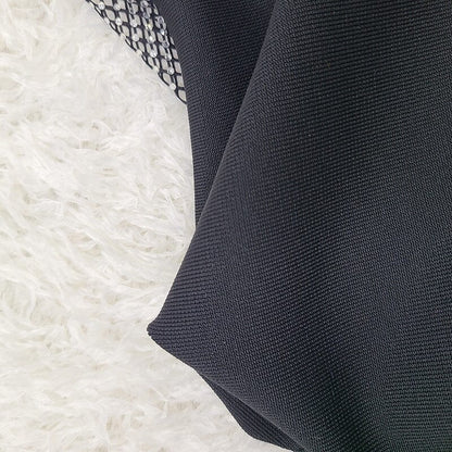 FISHING NET IRON DRILL BANDAGE DRESS styleofcb 