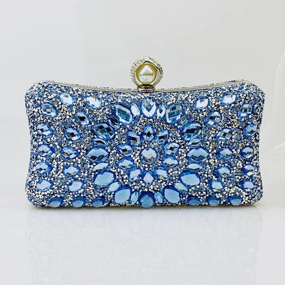 MULTI RHINESTONE CRYSTAL CLUTCH