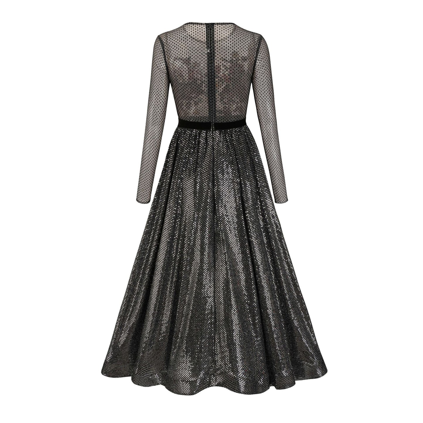 PATCHWORK FLORAL EMBROIDED DRESS