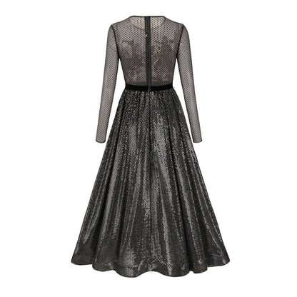 PATCHWORK FLORAL EMBROIDED DRESS