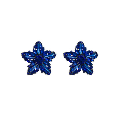 FLOWER RHINESTONE EARRINGS