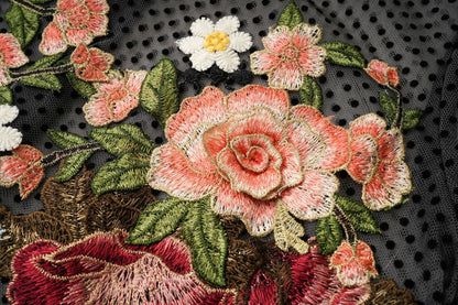 PATCHWORK FLORAL EMBROIDED DRESS