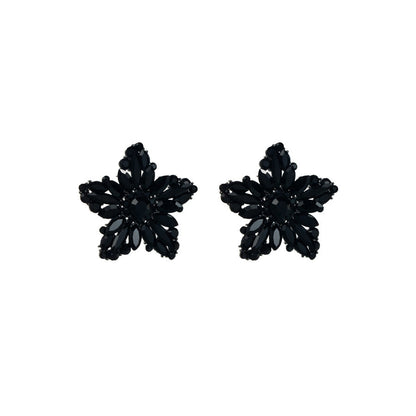 FLOWER RHINESTONE EARRINGS
