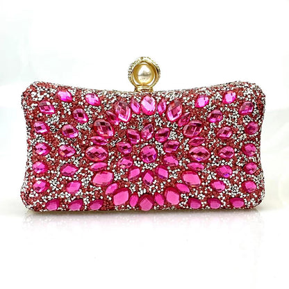 MULTI RHINESTONE CRYSTAL CLUTCH