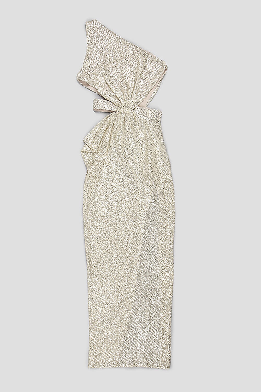 ONE-SHOULDER SEQUINS CUT OUT SPLIT MAXI DRESS Sequins Dress Oh CICI 