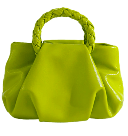 PLEATED WOVEN HANDBAG