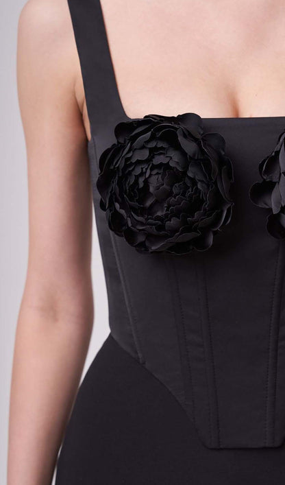 ROSES EMBELISHED CORSET TWO PIECES SET DRESS styleofcb 