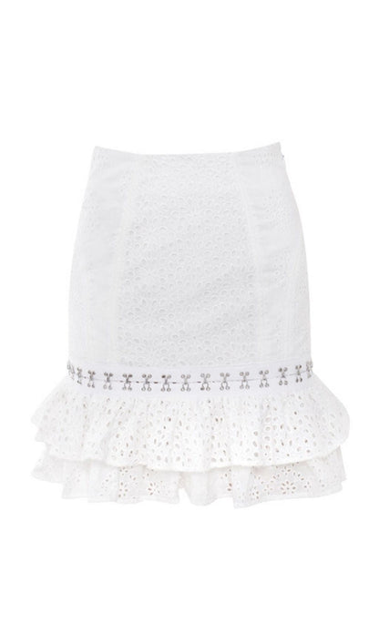 RUFFLE TWO PIECE SET IN WHITE Dresses styleofcb 