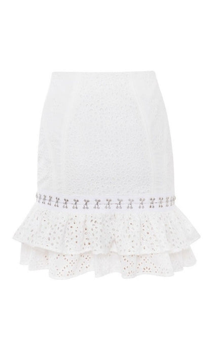 RUFFLE TWO PIECE SET IN WHITE Dresses styleofcb 