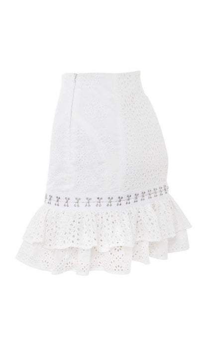 RUFFLE TWO PIECE SET IN WHITE Dresses styleofcb 