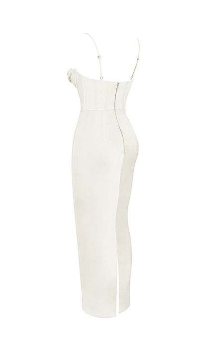 SATIN CORSET MAXI DRESS IN IVORY Dresses styleofcb 