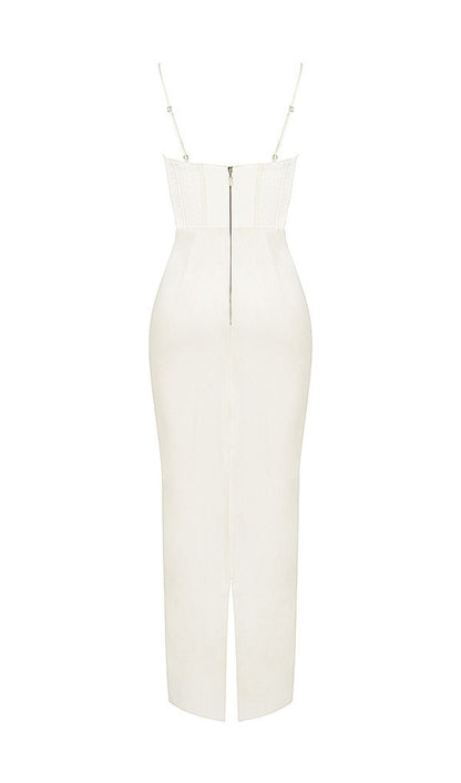 SATIN CORSET MAXI DRESS IN IVORY Dresses styleofcb 