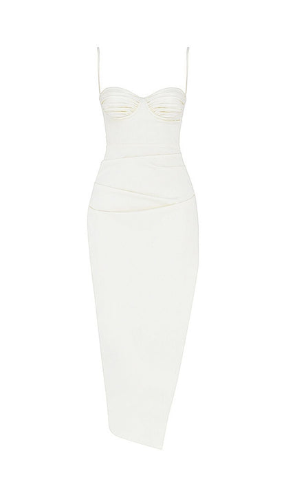 SATIN SLIT CORSET MAXI DRESS IN IVORY Dresses styleofcb 