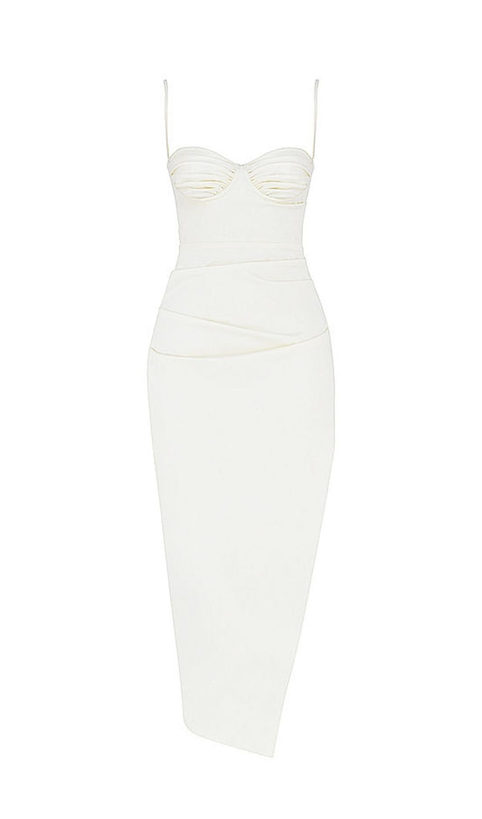SATIN SLIT CORSET MAXI DRESS IN IVORY Dresses styleofcb 
