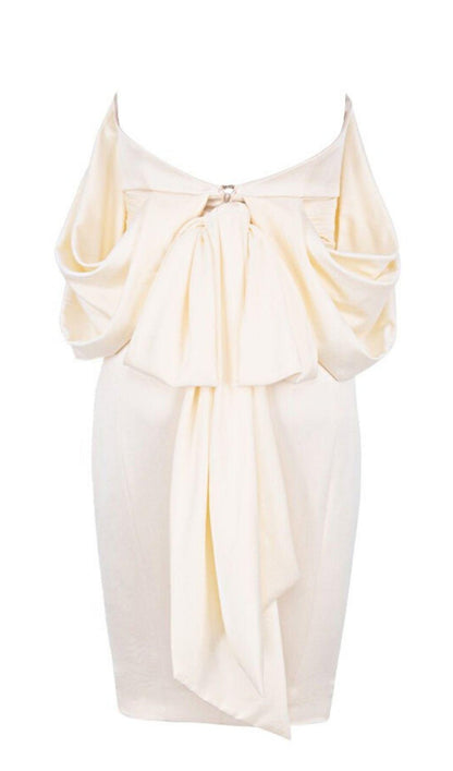 SATIN STRAPLESS DRESS IN IVORY Dresses styleofcb 