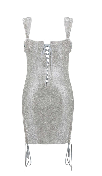 SEQUINED GLISTENING STRAPPY MINI DRESS DRESS STYLE OF CB 