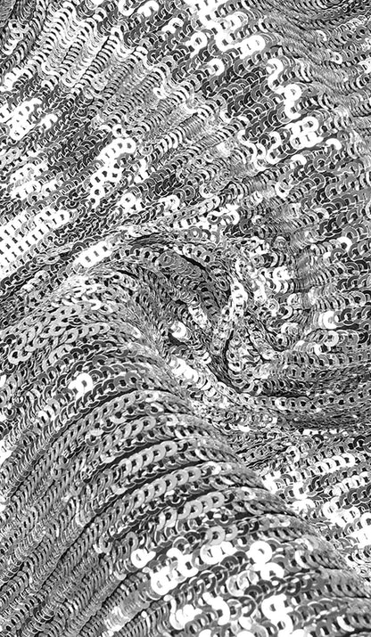 SEQUINED BANDEAU TWO-PIECE SUIT IN SLIVER DRESS STYLE OF CB 