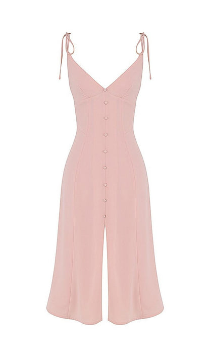 SLIPT MIDI SUN DRESS IN BLUSH PINK Dresses styleofcb 