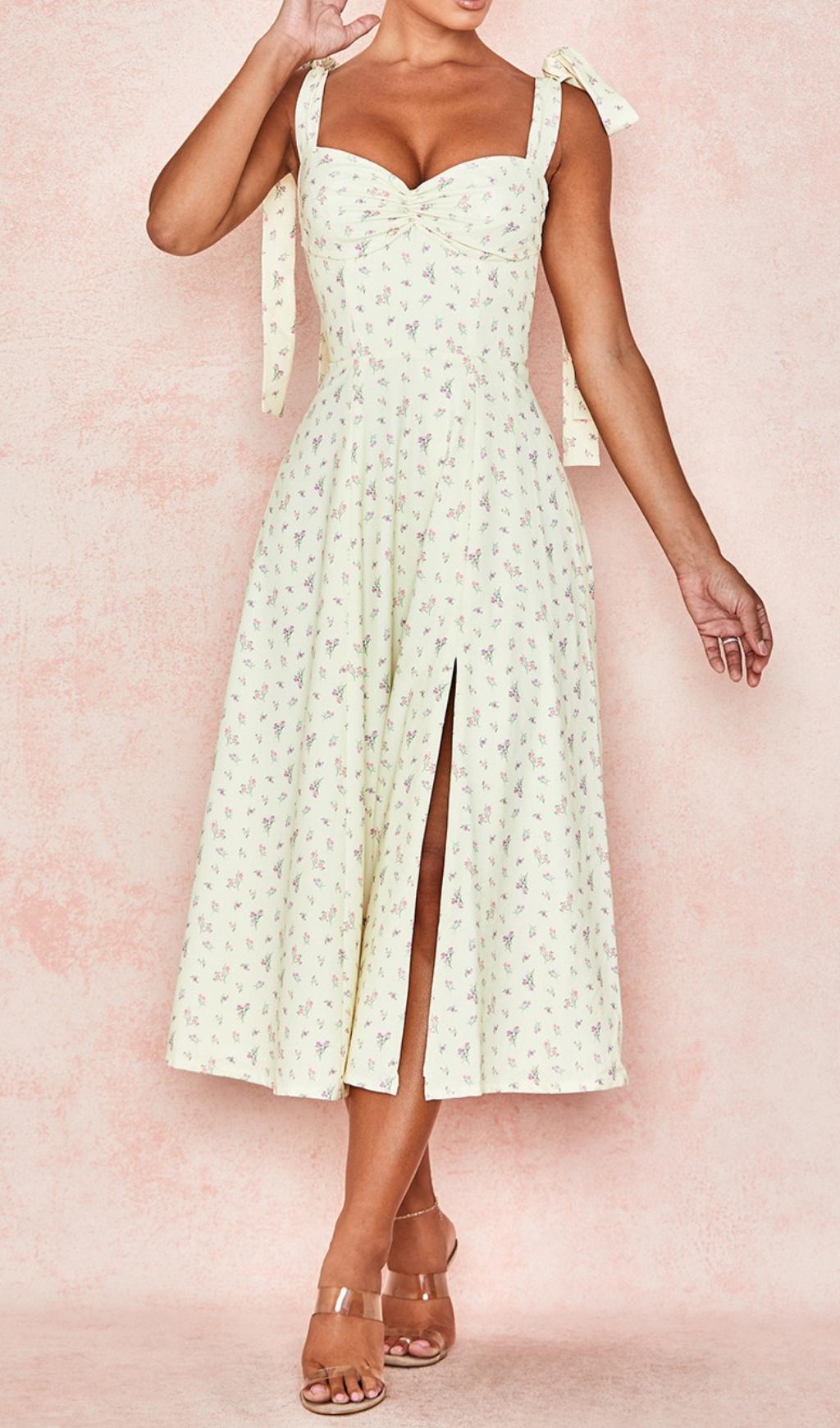 SPLIT MAXI DRESS IN BROWN Dresses styleofcb 