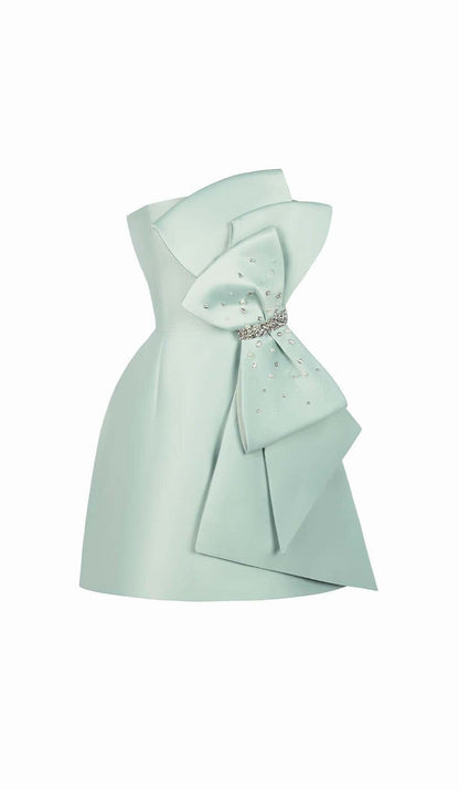 STRAPLESS BOW MINI DRESS DRESS STYLE OF CB S MINT 