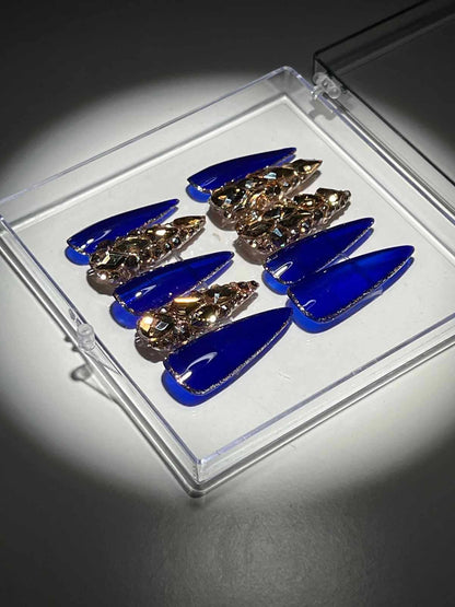 Crytal Stilleto Handmade Press On Nails