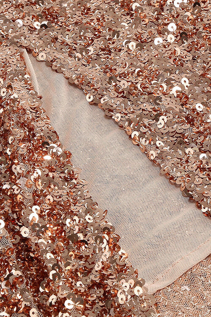 STRAPPY SEQUINS SLIT MIDI DRESS IN GOLD Sequins Dress styleofcb 