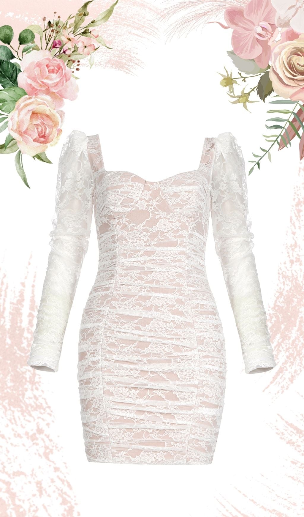 WHITE YARN KNITTED MINI DRESS Dresses styleofcb 