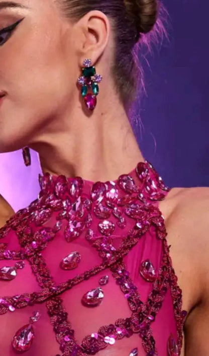 DROP CRYSTAL EARRINGS